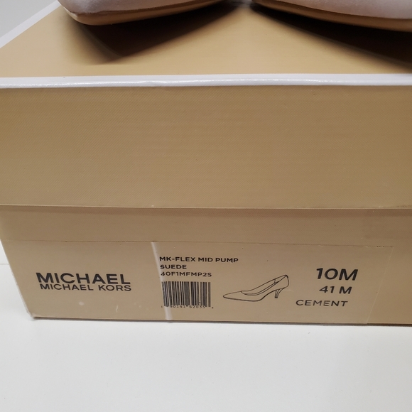 MK Flex Mid Pump dusty blush Suede heels 👠Cement Color - Picture 5 of 5